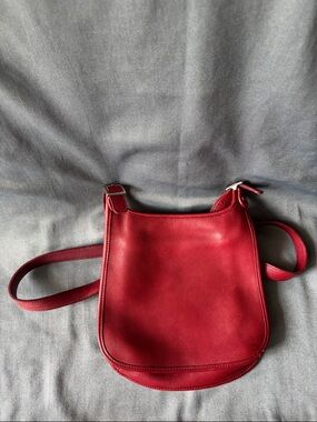 COACH- Classic Red Leather Crossbody Bag